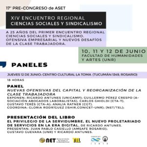 XIV Encuentro Regional de Ciencias Sociales y Sindicalismo11